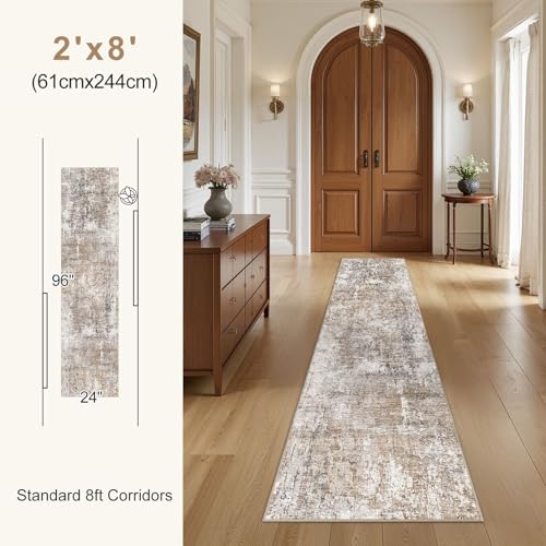 2x8 Washable Runner Rug for Hallway (24 Count)