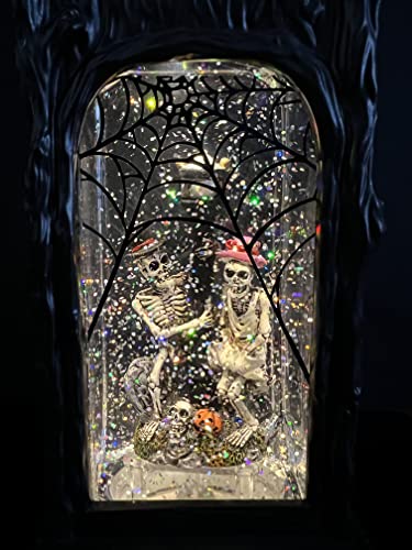 Halloween Snow Globe Lantern Ghost Projection Lamp with 6H Timer