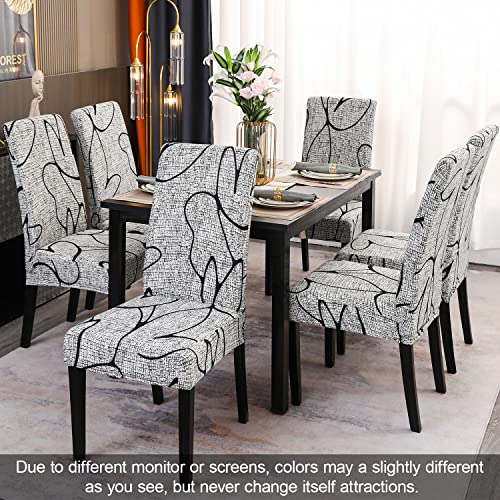 Pattern Chair Covers for Dining Room Set of 6