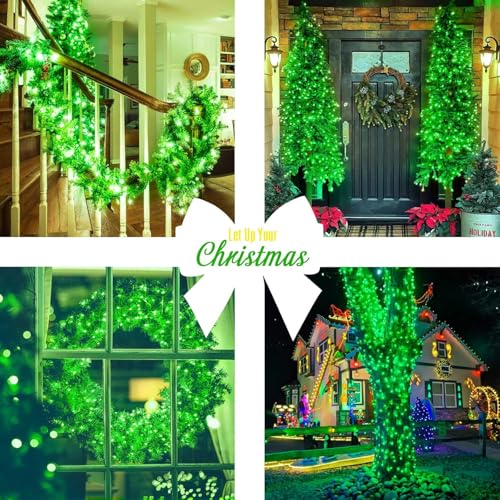150 LED Green Christmas Lights Indoor (59 Foot)