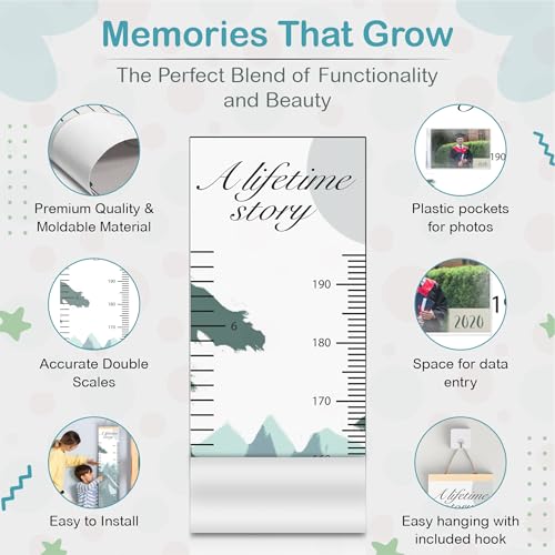 A Lifetime Story Growth Chart for Wall