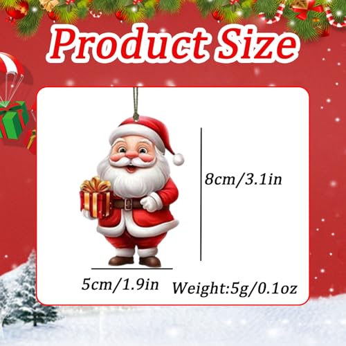 12 Pcs Christmas Ornaments Santa Claus Xmas Tree Hanging Decor