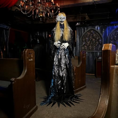 5.9 Ft. Animatronic Standing Masquerade Lady