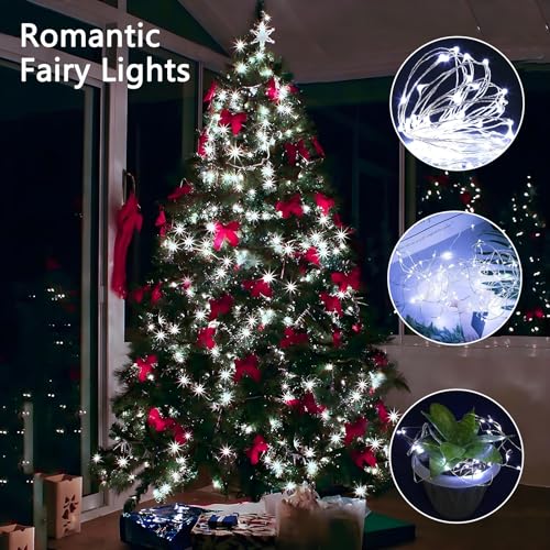 6 Pack Battery Operated Fairy Lights with Remote Twinkle Lights Cool White (6 Count)