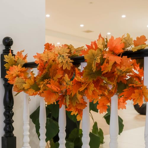 6PCS Orange Leaf Garland (33.6 Foot)
