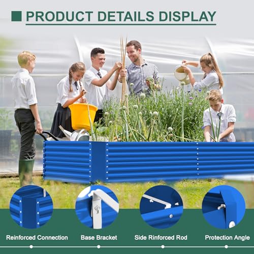 6x3x3ft Rectangular Galvanized Raised Garden Beds