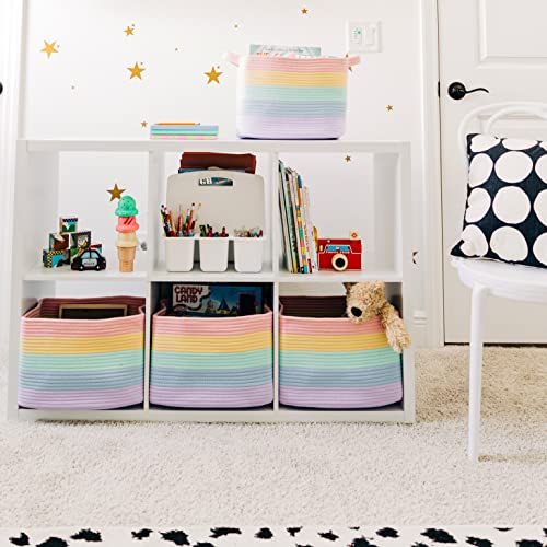 Rainbow Baskets for Shelves (3 Count)