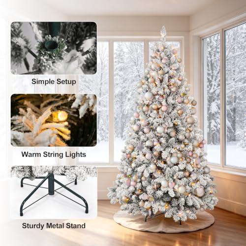 5ft Pre lit Flocked Christmas Tree