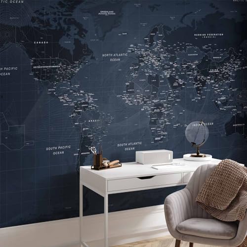 Wall Mural World Map 193x138 in (10 Count)
