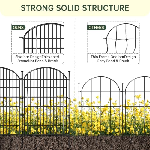 15 Panels No Dig Decorative Garden Fence (15 Count)