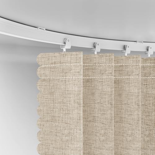 100% Blackout Room Divider Curtains Ceiling Curtain Track Sets Blackout Curtains Ceiling Track for Curtain Flexible Track Curtain Extra Wide