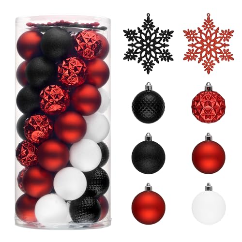 50ct Christmas Tree Decorations Ball Ornaments 2.36 Inches (50 Count)