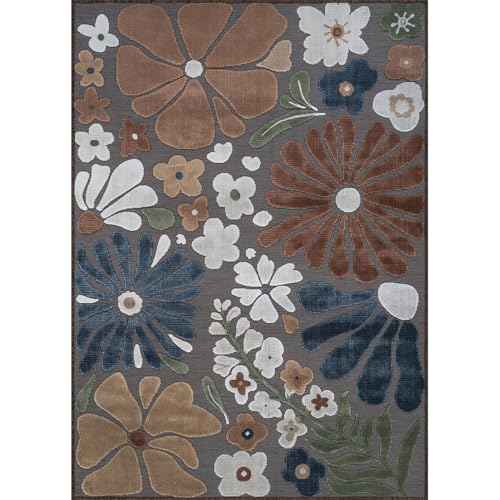 Outdoor Rug 8x10 Modern Floral Tropical Area Rugs for Outdoor and Indoor Patio Easy to Clean Non Shedding Living Room Porch Garden Washable Outside Carpet (80 Sq Ft)
