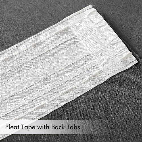 Grey Velvet Pinch Pleat Blackout Curtains W52 X L96 Inches (2 Count)