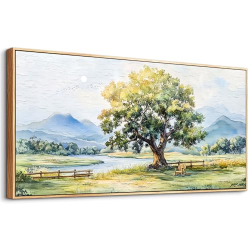 Farmhouse Wall Art For Dining Room Canvas Wall Decor For Bedroom Office Green Tree Ink