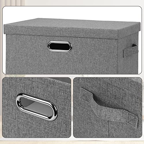Large 17" 36 Quart Collapsible Stackable Storage Bins with Lids (5 Count)