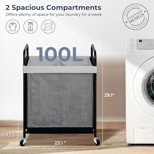 Laundry Hamper 2 Section