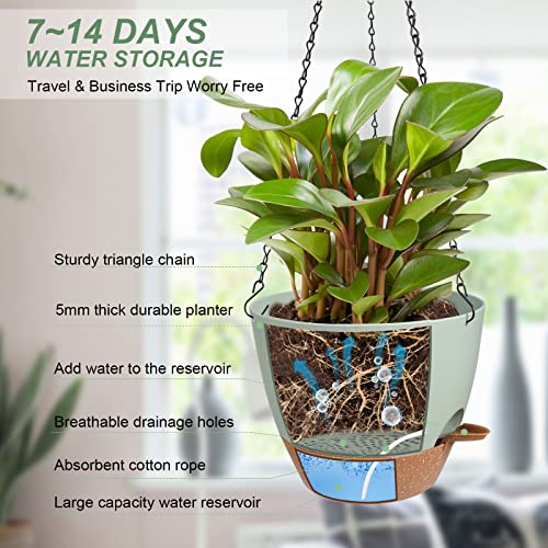 Hanging Planters for Indoor Outdoor Plants (2 Count)