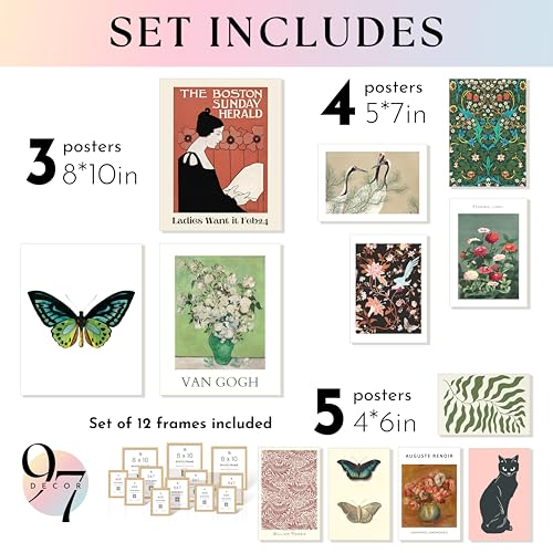 Eclectic Framed Wall Art (12 Count)