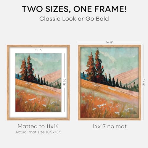 14x17 Natural Oak Picture Frame