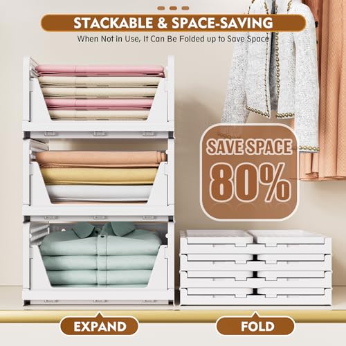 5 Pack Stackable Closet Organizer Box (5 Count)