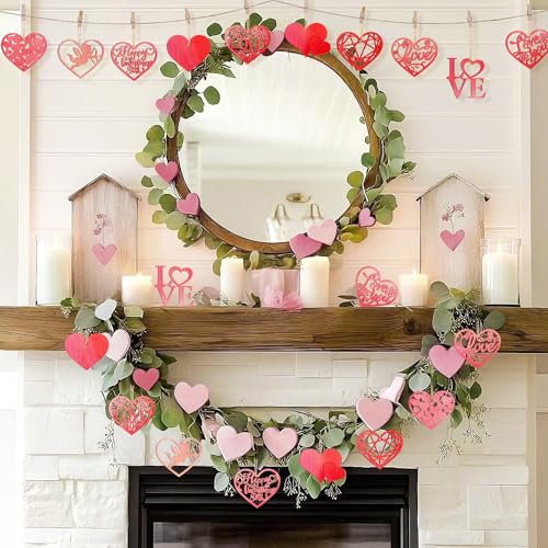 80PCS Wooden Heart Ornaments to Paint Valentine's Day Craft (80 Count)