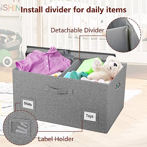 75 Quarts Extra Large Decorative Storage Bins with Lids (3 Count)