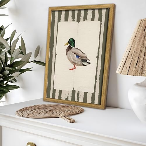 Vintage Framed Duck Wall Art Print