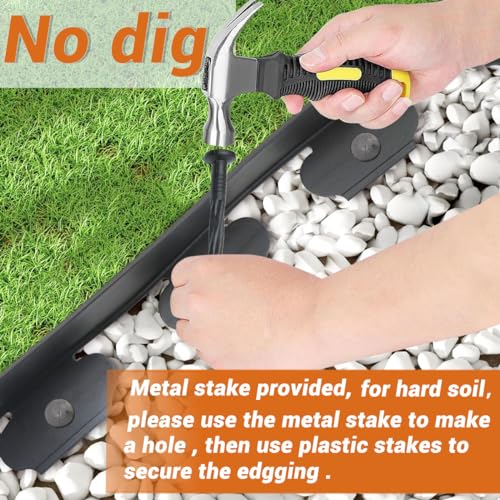 2" x 66FT Landscape Edging Kit with 120 Spikes