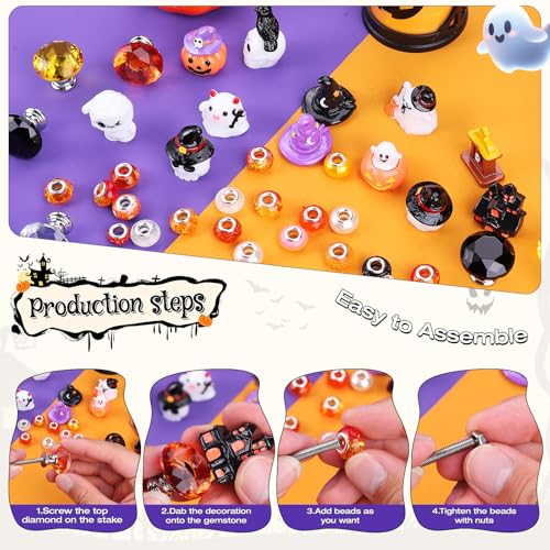 358Pcs Beaded Garden Stake DIY Halloween Decorative Garden Stake Kit (358 Count)