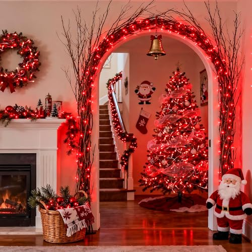 Connectable 33ft 100 LED Red Halloween String Lights Clear Wire (33 Foot)