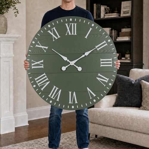 Large Wall Clock with Roman Numeral
