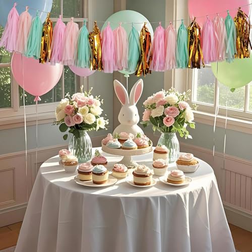 Shiny Tassel Garland Tissue Paper Tassel Banner
