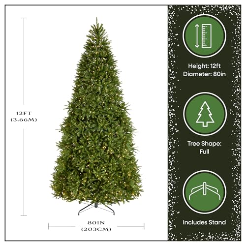 12ft Pre Lit Dunhill Fir Artificial Christmas Tree