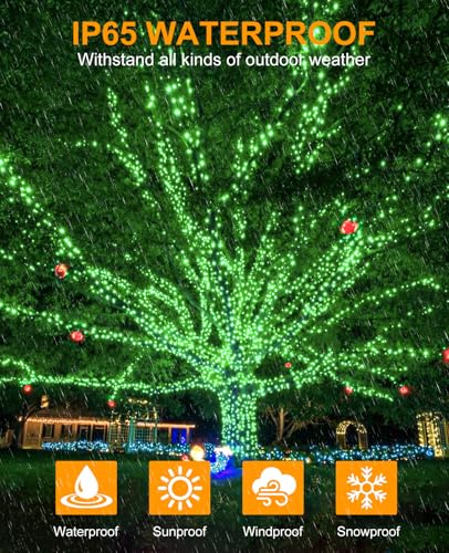 40FT 120 LED Christmas Lights Outdoor