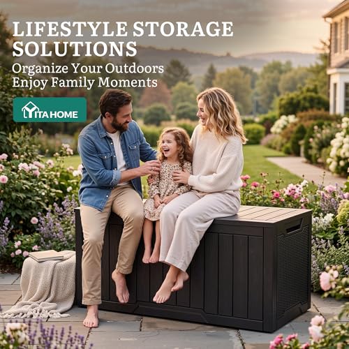100 Gallon Large Outdoor Deck Box