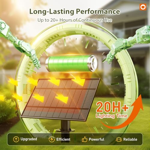 54FT(48+6) Solar String Lights Outdoor, Waterproof Dimmable 24+2 LED (48 Foot)