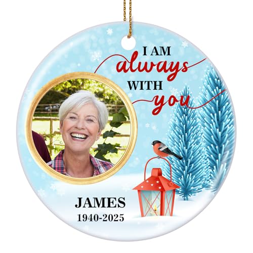 Personalized Memorial Christmas Photo Ornament
