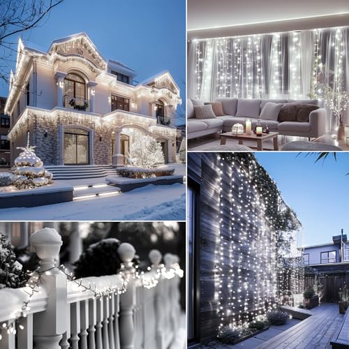 Battery Operated Christmas Lights 2 Pack 18 Ft 50 LED Pure White (2 Count)