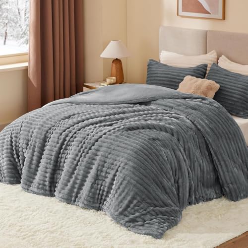 Fleece Oversized Queen Comforter Set