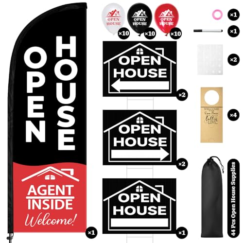 44 Pcs Open House Signs for Real Estate (44 Count)