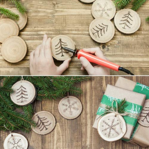 2.4 2.8IN Natural Wood Slices with Jute Twine for DIY Ornaments (50 Count)