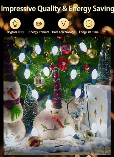 Vintage C9 LED Christmas Lights Outdoor (50 Count)