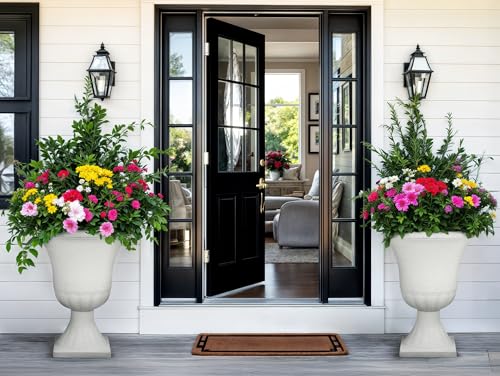 Autodaya 22" Large Urn Outdoor Planters Set of 2 (2 Count)
