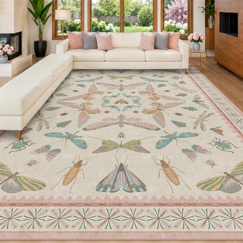 9x12 Pink Area Rug for Girls Bedroom (108 Sq Ft)