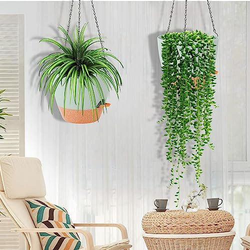 10 Inch Self Watering Hanging Planter (2 Count)