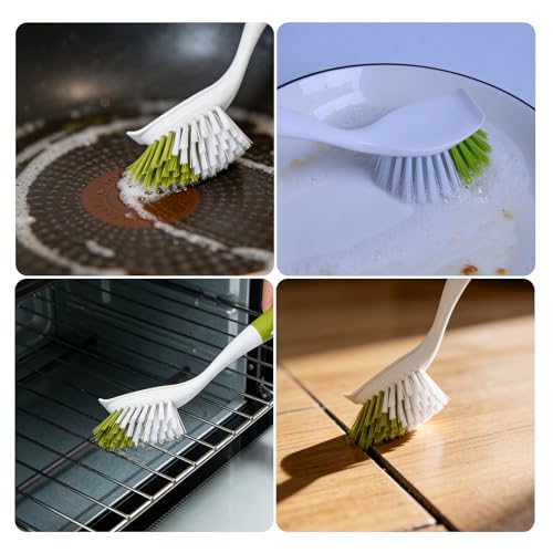 Dish Brush Scrub Brush with Handle (3 Count)