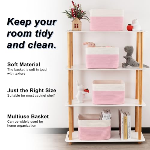 4 Pack Storage Baskets for Organizing (4 Count)