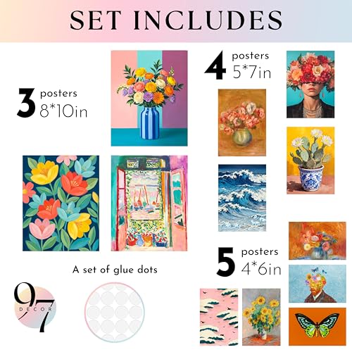 Colorful Eclectic Wall Art (12 Count)