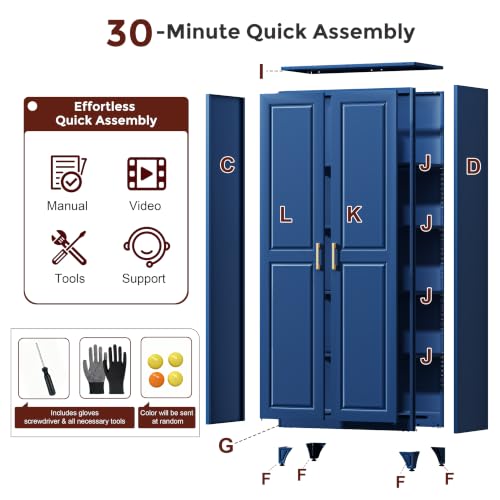 75" Kitchen Pantry Cabinet